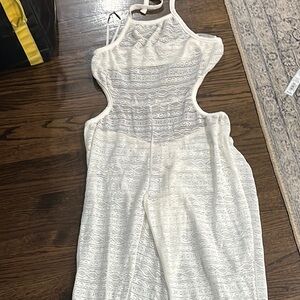Fabletics Cream Jumpsuit Cover-Up